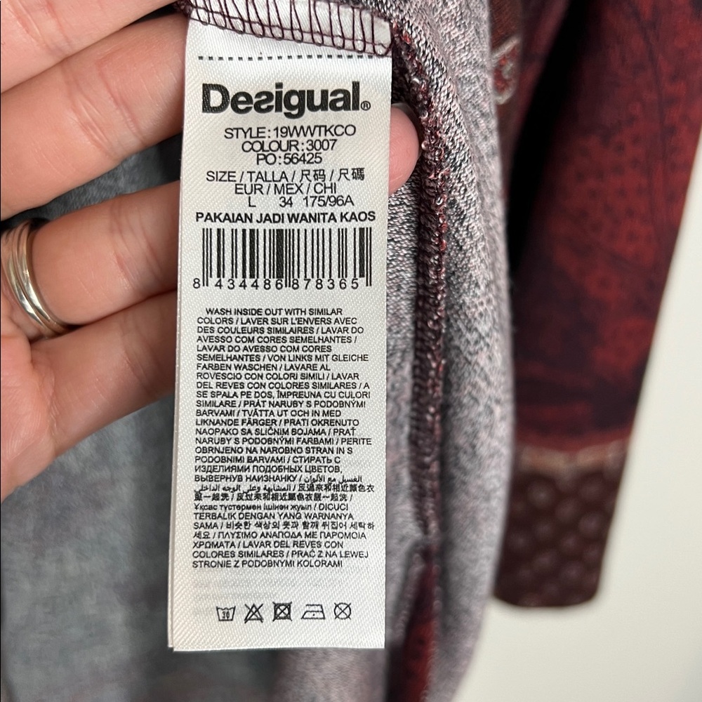 Desigual Artsy Patterned Patchwork Scarf Print Pa… - image 8